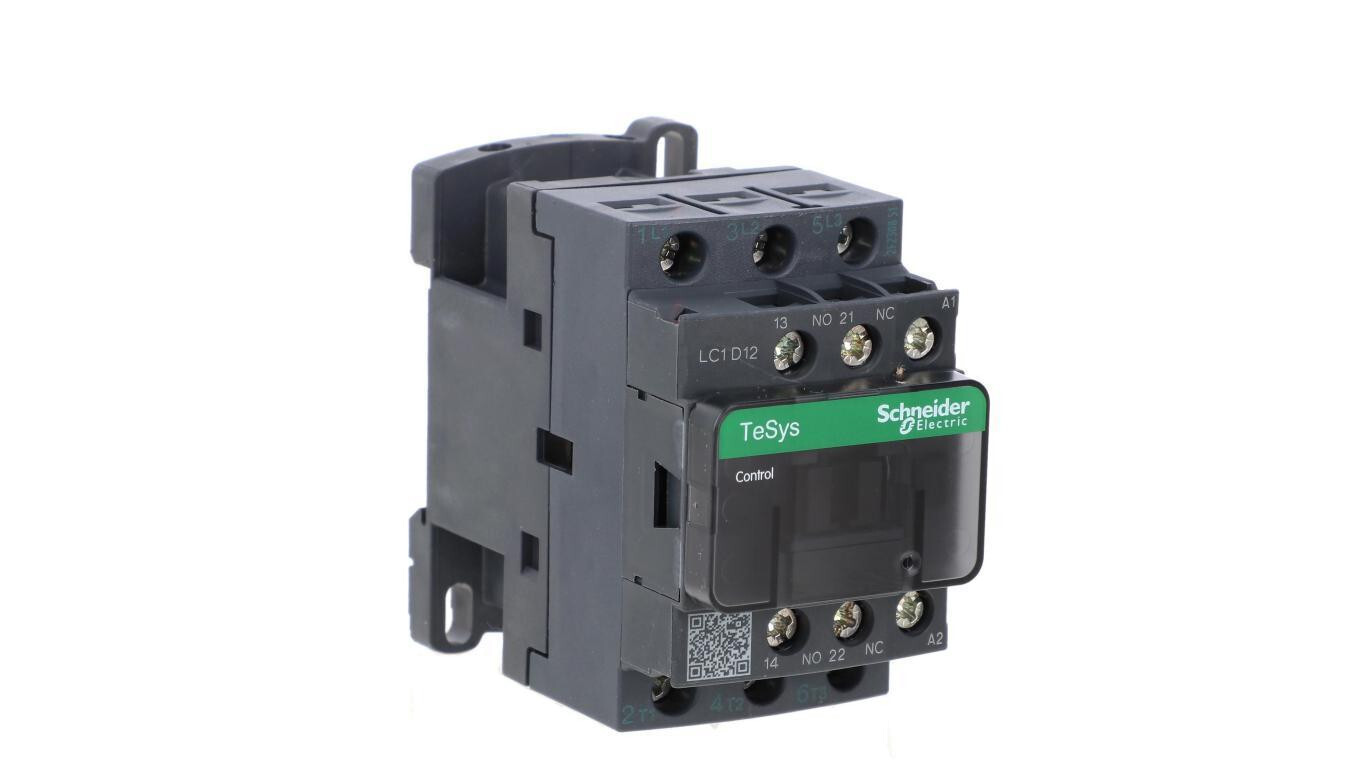 Power contactor 12A 3P 230V AC 1NO 1R LC1D12P7 /T2UK