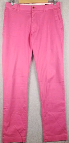 Polo Golf Ralph Lauren Mens Cotton Twill Stretch Pants 32x34 (Fits 34x33) Pink