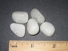 5 RARE TUMBLED POLISHED 0.7"-0.8" CRYOLITE STONE MINERALS GREENLAND ~ 22grams *1