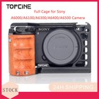 Full Camera Cage with Wood Handgrip for Sony Alpha A6300 A6400 A6500 A6100 A6000