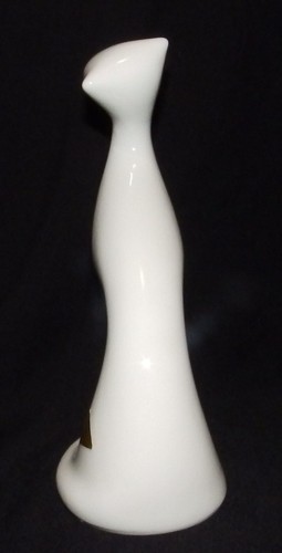 Vintage Royal Dux Jaroslav Jezek White Stylized Porcelain Cat Figurine - Picture 4 of 7