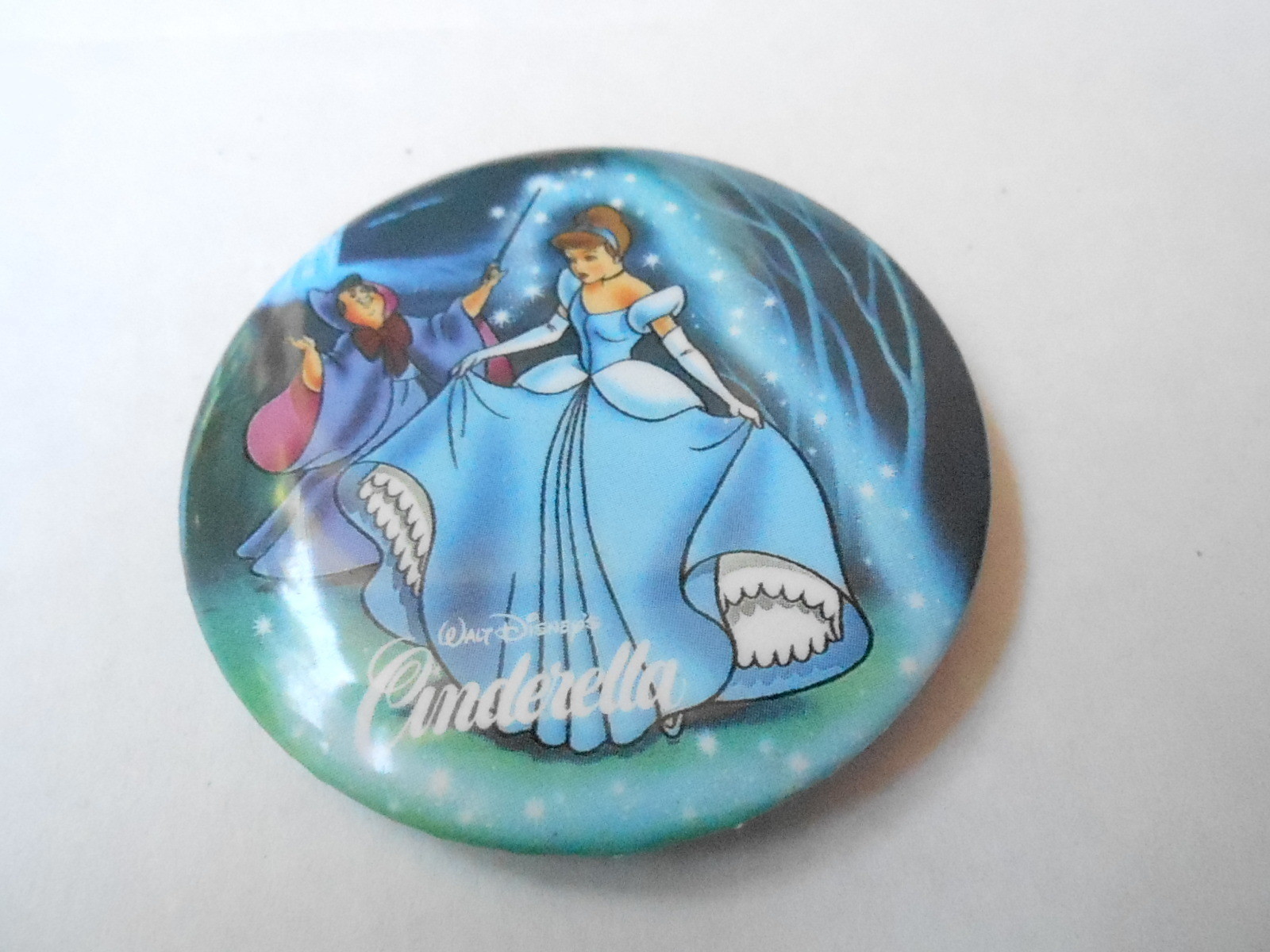 VINTAGE 2 1/4" PROMO PINBACK BUTTON #87-062 - DISNEY - CINDERELLA #1