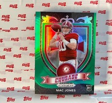 Mac Jones RC 2021 Panini Prizm Crusade Draft Picks Green Patriots RC Alabama