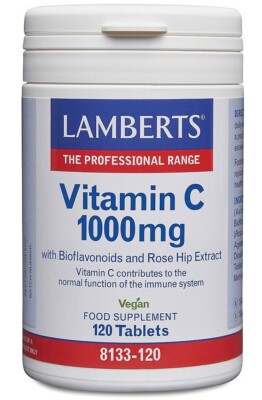 Lamberts Vitamin C 1000mg with Bioflavonoids and Rose Hips (120) BBE 01/2027