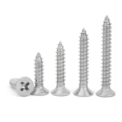 200 Stück M4 Edelstahlschrauben Set - Kreuzschlitz Senkkopf 304er Stahl