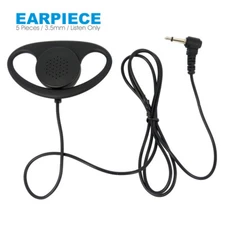 D-Shape Listen Only Headset Earpiece For Motorola Radio CP110 CP150 CP185 CP200