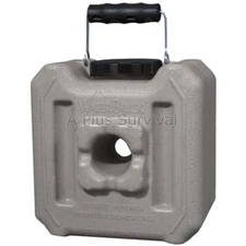 1.6 Gallon Tan Water Brick - Food Ammo Grain Storage Cache Survival Canister