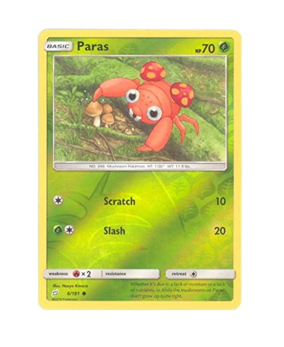 Pokemon - Paras - 6/181 - Reverse Holo - Team Up - NM/M