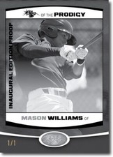 MASON WILLIAMS 2012 Rize Rookie PROOF Blank Back PRODIGY RC 1/1