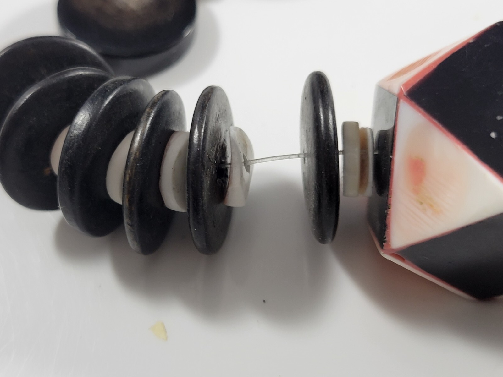 Long CHUNKY BOLD Shell Wood STATEMENT Graduating … - image 6