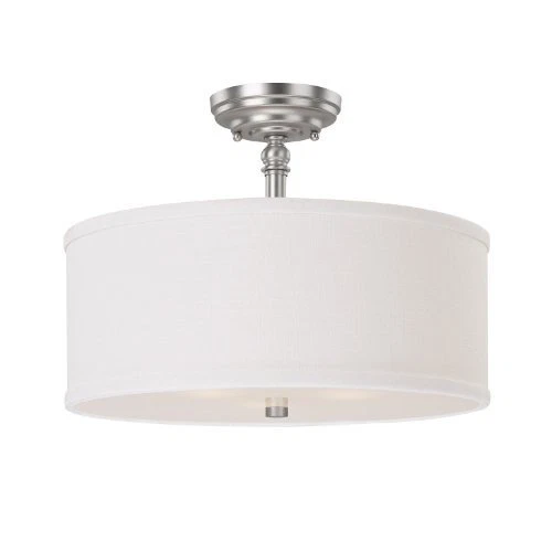 Capital Lighting 3923MN-480 Loft 3 Light Semi-Flush Fixture, Matte Nickel Finish - Picture 1 of 1