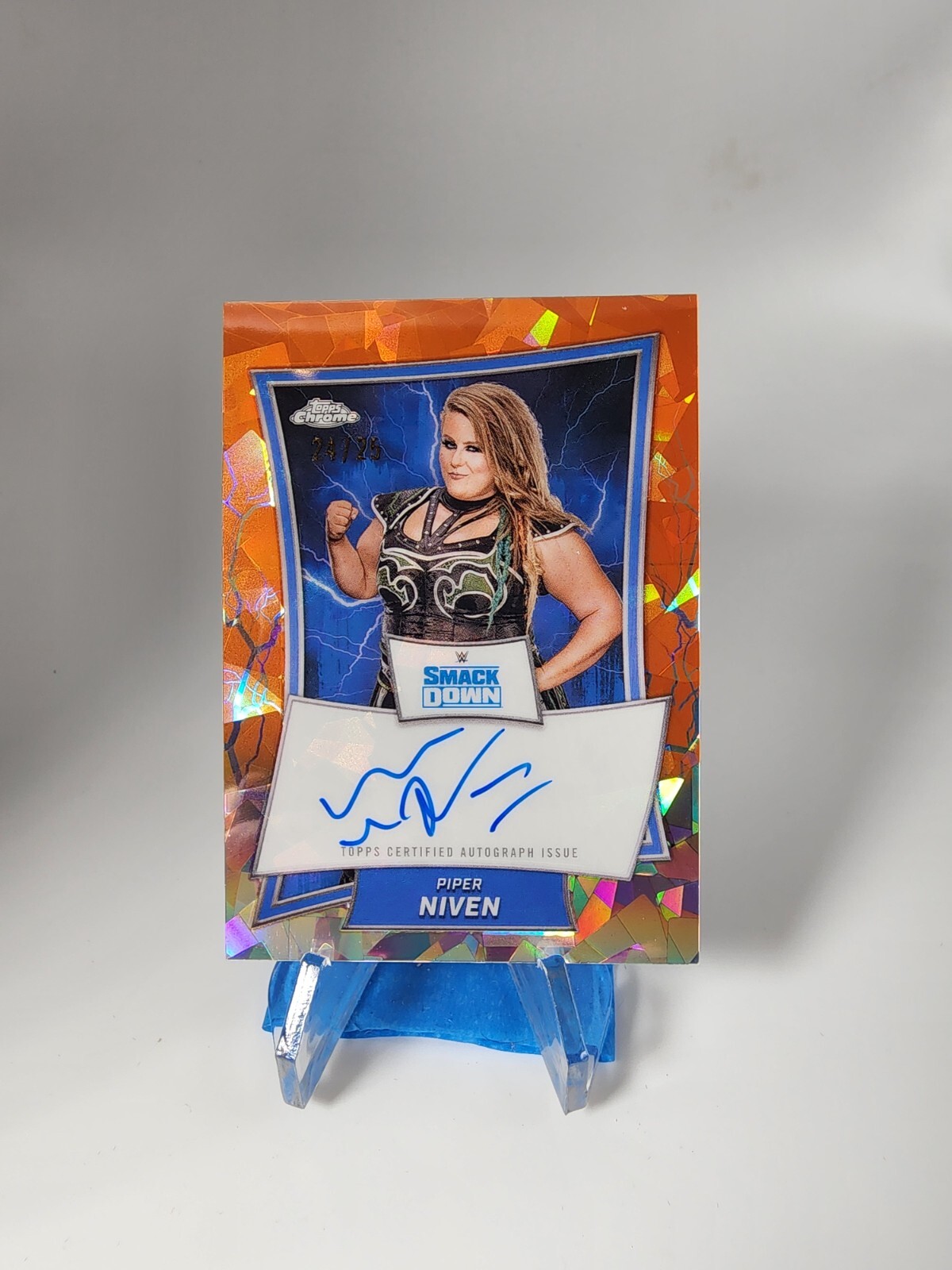 Piper Niven 2025 Topps Chrome Sapphire WWE Auto /25