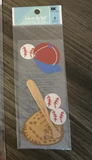 Novelty Stickers-New-Unused-Jolee's  By You EK-Baseball Themed