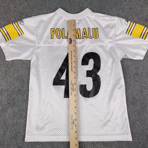 Vintage Pittsburgh Steelers Jersey Mens Boys Medium NFL Troy Polamalu #43 Youth - Picture 10 of 13