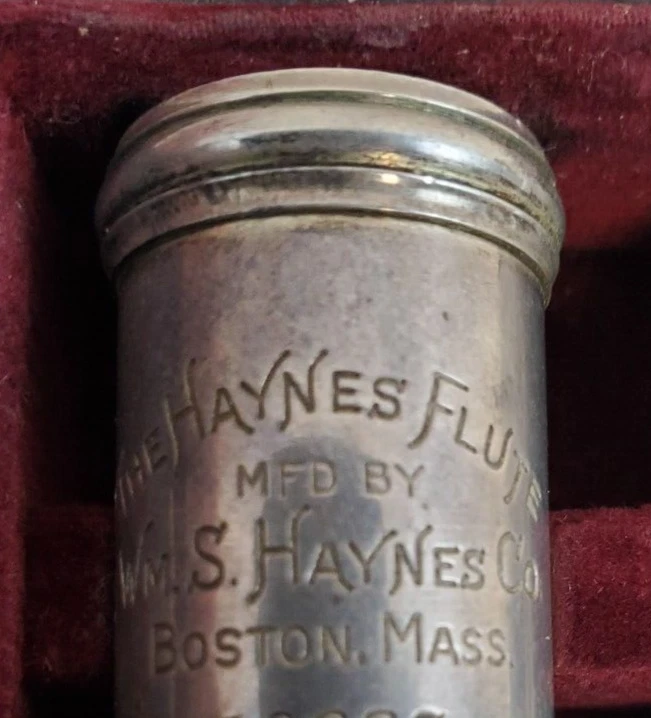 FLAUTA PLATEADA WILLIAM S. HAYNES AGUJERO ABIERTO EN LÍNEA G AGUJEROS TONO SOLDADO PIE C Foto 2 de 4