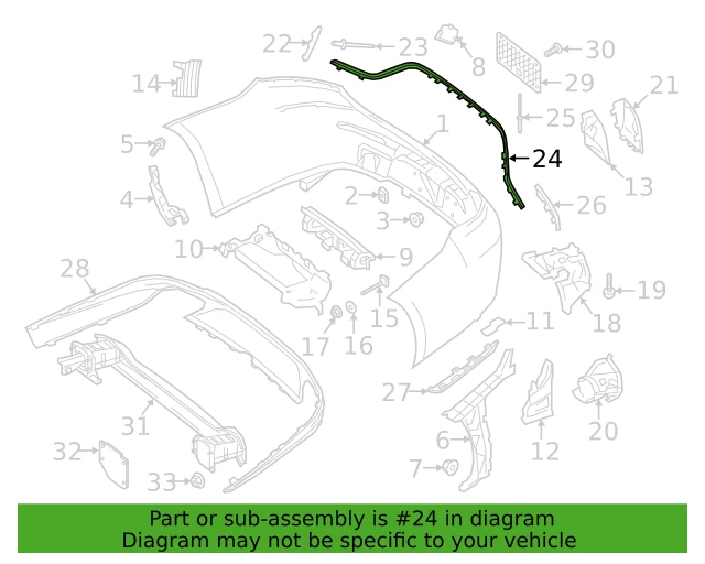 Mercedes Benz Genuine E 53 AM 2019-2023 Rear Center Lower Molding 