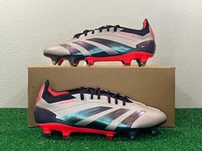 6.5 Men/7.5 Women - Adidas Predator Elite SG Grey Black Soccer Cleats NEW ID0913
