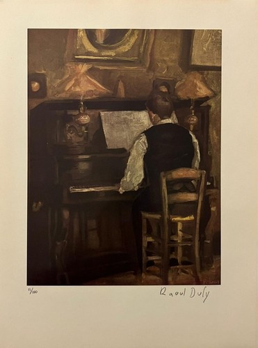 Raoul Dufy/M. Gaston Dufy at the Piano, 1954 / Print 11/100 / COA / Hang-signed - Picture 2 of 13