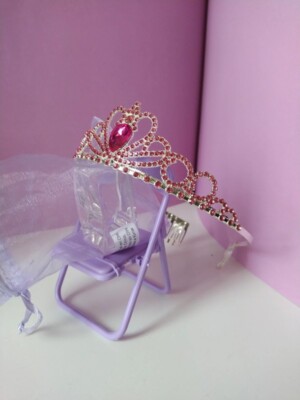 Barock Rosa Rubin Diadem Krone Brautjungfer Strass Cocktail Abschlussball Hochzeit Party