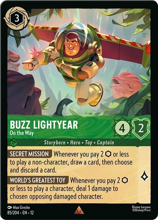 Buzz Lightyear - On the Way Rare Wilds Unknown Lorcana 85/204 NM