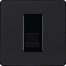 Image of BG Evolve Matt Black Screwless Switches & Sockets Black Inserts Full Range