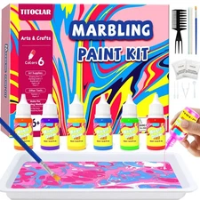 Titoclar Water Marbling Paint for Kids, Art Supplies for Kids,Arts and Crafts...