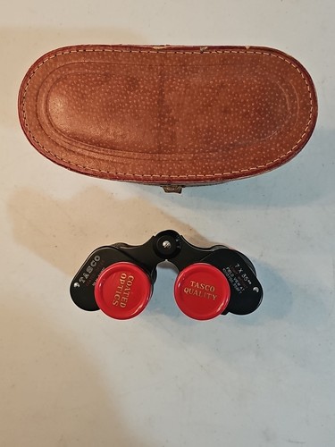 Vintage Tasco 7 x 35 Coated binoculars 358 Ft /1000 Yards W Case - Picture 2 of 13