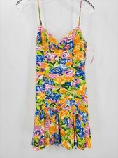 Pre-Owned Zara Yellow Size Small Floral Short Sleeveless Dress