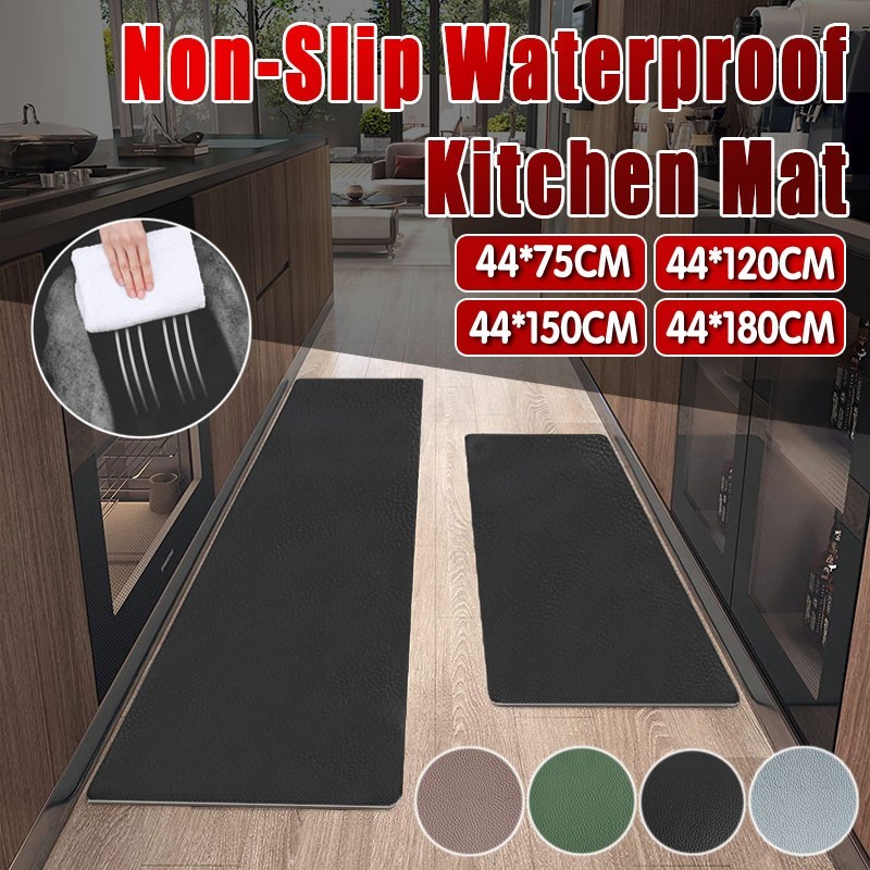 Non-Slip Waterproof Kitchen Door Mat Home Floor Rug Carpet Anti-Oil Easy Clean