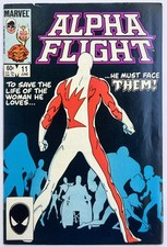Alpha Flight #11- ... He Must Face Them! Newsstand Variant (Marvel Comics 1984)