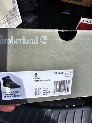 Timberland Keeley Field Mid Hiker Women's Black Nubuck Lace Up Boots Outdoor
