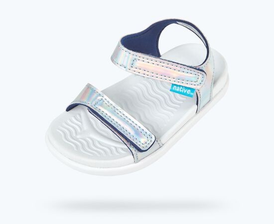 NATIVE CHARLEY KIDS & CHILDS HOLOGRAM COMFORTABLE SANDAL HOOK & LOOP MULTI COLOR
