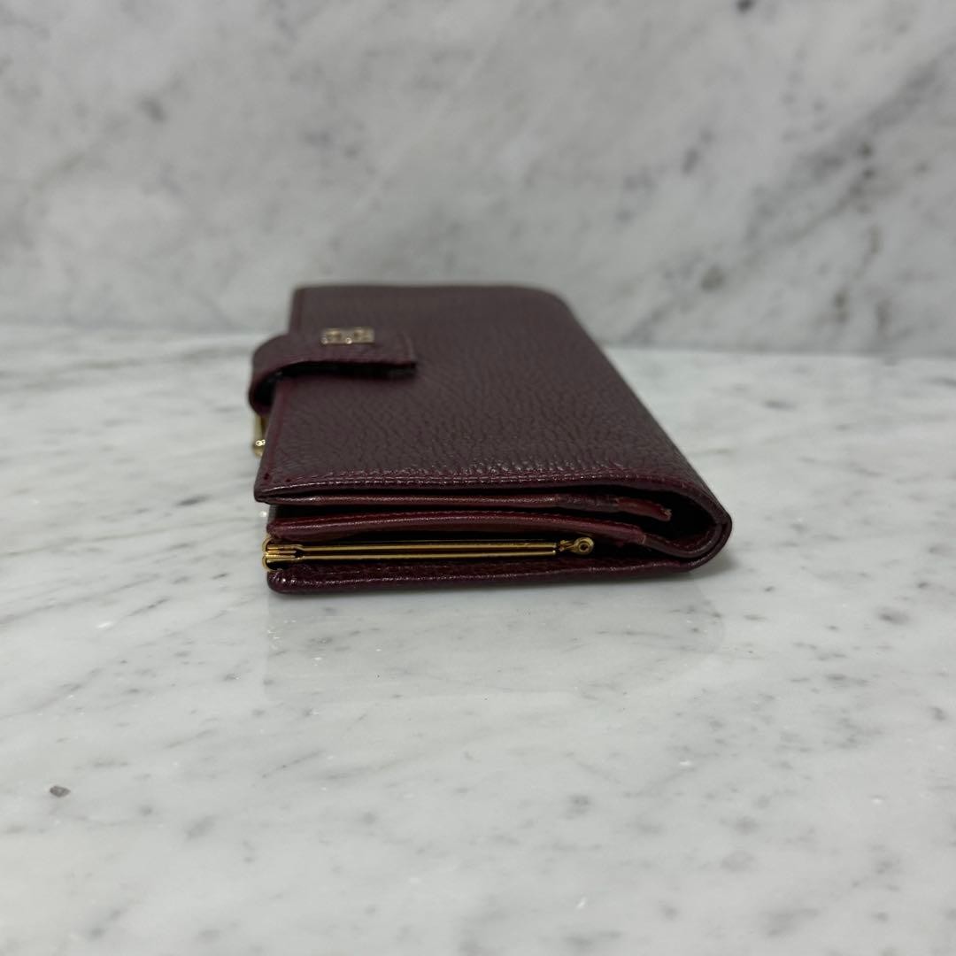 Coin Purse Good Condition GIVENCHY Long Wallet Genuine Leather Purple Clasp Logo thumbnail 4