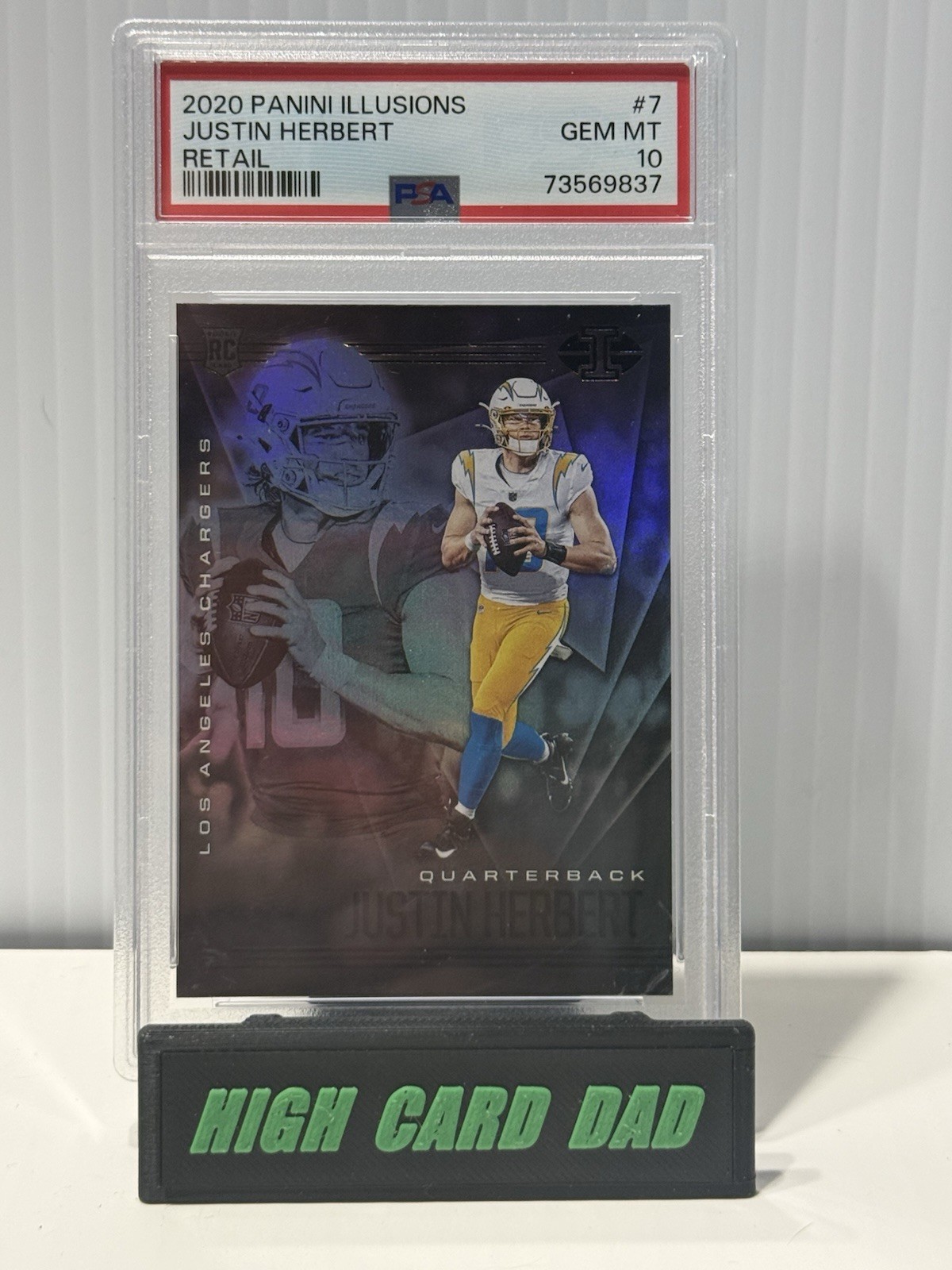 Justin Herbert Panini Illusions #7 Retail