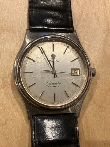 Vintage 1970s OMEGA Seamaster Quartz Cal.1342  Men's 35mm Watch, NOT WORKING !