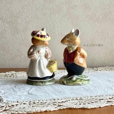 Royal Doulton Brambly Hedge Wood Mouse Baron  Duchess Figurines Used