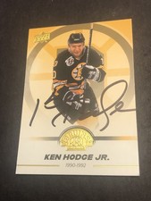 JSA KEN HODGE JR GOLD SIGNED UPPER DECK AUTOGRAPHED BRUINS CENTENNIAL CARD 422