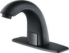 Touchless Bathroom Faucet Automatic Motion Sensor Sink Faucets with Hole Cover P
