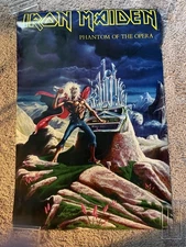Vintage 1986 IRON MAIDEN Phantom of the Opera Poster Funky #3066 Riggs 22"x34"
