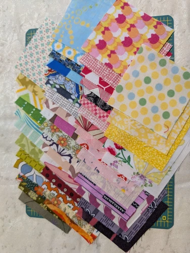 50 Quilting 100% Cotton Quality Fabric 2.5" Squares, Assorted Colors, Charms image 2