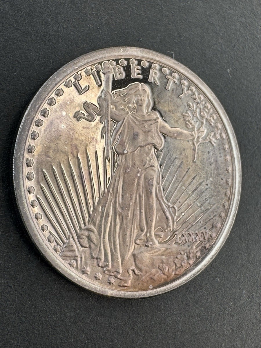 Rare 1985 JM Johnson Matthey Lady Liberty 1/2 oz .999 Silver Round
