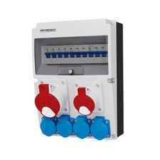 Rozdzielacz prądu budowlanego JUN 32A/16A/4x230V z ochroną IP54, gniazda DOKTORVOLT®