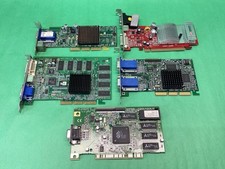 x5 Assorted Desktop PC Video Graphics Cards MSI ATI Matrox - UNTESTED LOT OF 5