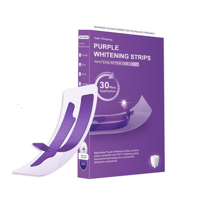 Purple Whitening Strips,28 Patch Teeth Strips,Instant