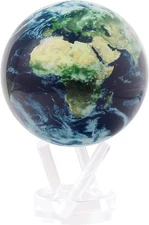 Globe Earth with Clouds – 4.5” Self-Rotating Globe Powered by Light 