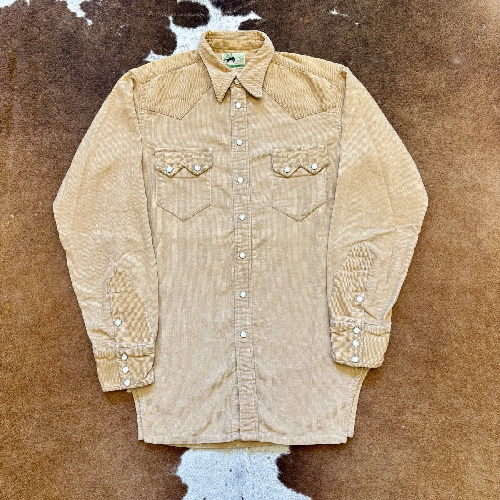 Vintage 50s Corduroy Pearl Snap Western Shirt Button Up Men’s M
