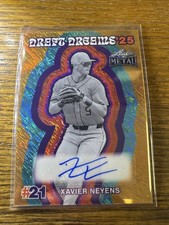 Xavier Neyens 2026 Leaf Metal Baseball Draft Dreams Gold Shimmer Auto 1/1
