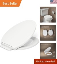 Kohler K-27331-0 Glissade Quiet Close Elongated Toilet Seat - Sleek White Design