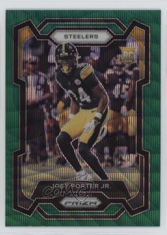 2023 Panini Prizm Rookies Green Wave Prizm Joey Porter Jr #386 Rookie RC 19lw