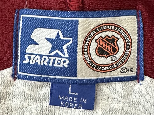 Vintage 90's Starter NHL Colorado Avalanche White Hockey Jersey Size Mens LARGE - Picture 7 of 7